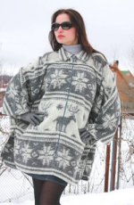 Пончо шерстяное Лапландия