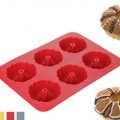 Кухонная силиконовая форма 6 мини-кексов