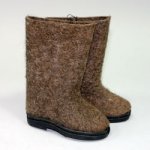 Валеночки для детей натур c резиновой подошвой