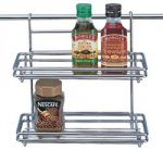 Кухонная полка для рейлинга двухэтажная 26х10 см