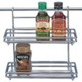 Кухонная полка для рейлинга двухэтажная 26х10 см