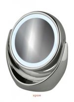 Зеркальце косметологическое с подсветкой 2649 хром