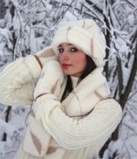 Шапка боярка из овечьей шерсти (с отворотом) Симфония