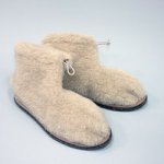 Бабуши овечьи (с войлочной подошвой)