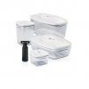 Пищевые боксы 2 700 мл. + 1 500 мл. +1 300 мл. + 500 мл. с насосом в наборе Dafi Set4