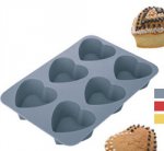 Силиконовая формочка 6 сердец