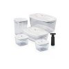 Боксы для хранения продуктов 2700мл + 1500мл + 1300мл + 500мл + 500мл с насосом в комплекте Dafi Set5
