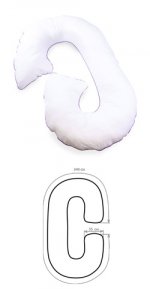 Подушка в форме рогалика 340x35