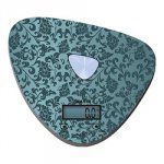 Весы бытовые электронные для кухни аквамарин цветы