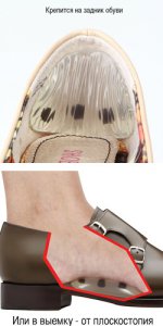 Силиконовая подкладка вкладыш под стопу