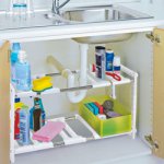 Раздвижная полочка под раковину