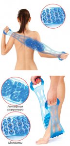 Массажер-мочалка с магнитами