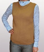 Шерстяная безрукавка (с узором полоска, женская)