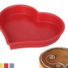 Кулинарная силиконовая форма в виде сердца 24х4 см
