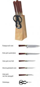 Марта MT-2801 набор кухонных ножей